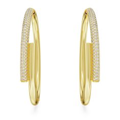 Swarovski Crystal Dextera Gold-Tone Plated Hoop Earrings