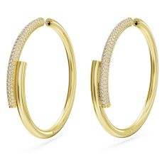 Swarovski Crystal Dextera Gold-Tone Plated Hoop Earrings