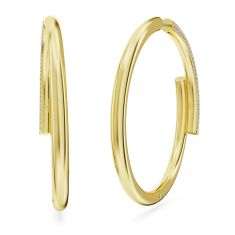 Swarovski Crystal Dextera Gold-Tone Plated Hoop Earrings