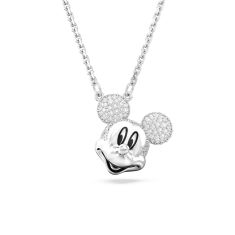 Swarovski Crystal Disney Mickey Mouse Rhodium-Plated Pendant Necklace