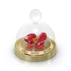 Swarovski Crystal Garden Tales Red Poppy Bell Jar