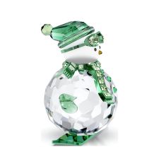 Swarovski Crystal Green Holiday Cheers Dulcis Snowman Figurine