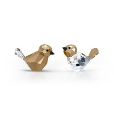 Swarovski Crystal Holiday Magic Bird Couple Figurine Set