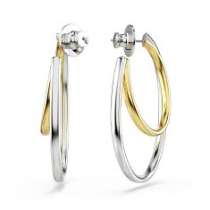 Swarovski Crystal Hyperbola Two-Tone Hoop Earrings