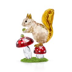 image of Swarovski Crystal Idyllia Squirrel and Mushrooms Figurine with sku:20477170