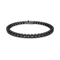 Swarovski Crystal Matrix Black Ruthenium Plated Tennis Bracelet