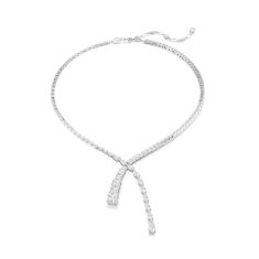 Swarovski Crystal Matrix Rhodium-Plated Y Necklace