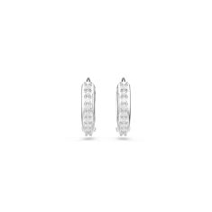 Swarovski Crystal Matrix Rhodium Plated Hoop Earrings