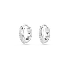Swarovski Crystal Matrix Rhodium Plated Hoop Earrings