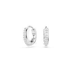Swarovski Crystal Matrix Rhodium Plated Hoop Earrings