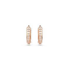 Swarovski Crystal Matrix Rose Gold-Tone Hoop Earrings