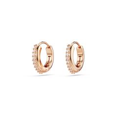 Swarovski Crystal Matrix Rose Gold-Tone Hoop Earrings