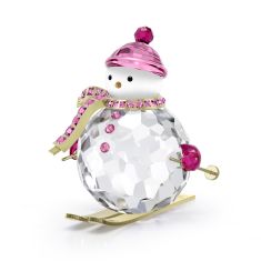 image of Swarovski Crystal Pink Holiday Cheers Dulcis Snowman Figurine with sku:20472601