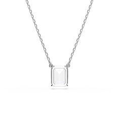 Swarovski Crystal Stilla Rhodium Plated Pendant Necklace