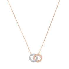 Swarovski Crystal Stone Multi-Colored Double Circle Necklace