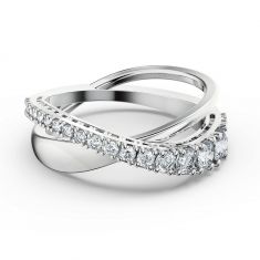 Swarovski Crystal Twist Rows Band Ring