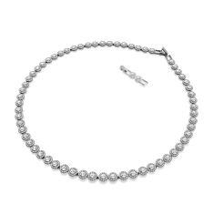 Swarovski Crystal Una Angelic Ruthenium Plated Tennis Necklace