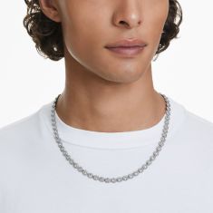 Swarovski Crystal Una Angelic Ruthenium Plated Tennis Necklace