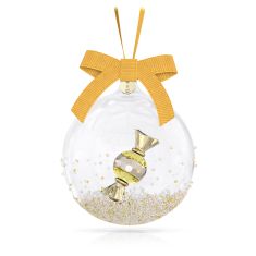 Swarovski Crystal Yellow Holiday Cheers Dulcis Ball Ornament