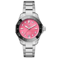 TAG Heuer AQUARACER Professional 300 Date Automatic Pink Diamond Dial Watch | 36mm | WBP231J.BA0618