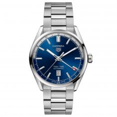 TAG Heuer CARRERA Calibre 7 GMT Twin Time Automatic Blue Dial Stainless Steel Watch | 41mm | WBN201A.BA0640