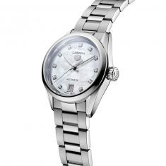 TAG Heuer CARRERA Calibre 9 Automatic Mother-of-Pearl Diamond Dial Stainless Steel Watch | 29mm | WBN2412.BA0621