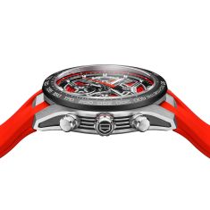 TAG Heuer CARRERA Chronograph Extreme Sport Orange Rubber Strap Watch 44mm - CBU2082.FT6275