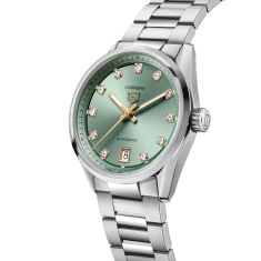 TAG Heuer CARRERA Date Green Diamond Dial Stainless Steel Watch 36mm - WBN2317.BA0001