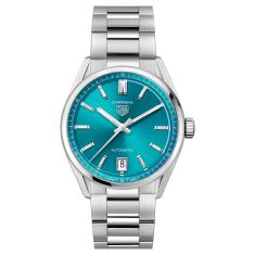 TAG Heuer CARRERA Date Turquoise Blue Dial Stainless Steel Watch 36mm - WBN2316.BA0001