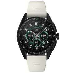 TAG Heuer CONNECTED Caliber E4 42mm Golf Edition Watch | Black Titanium | White Rubber Strap | SBR8080.EB0284