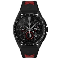 TAG Heuer Connected Caliber E4 Sport Edition Black and Red Rubber Strap Watch | 45mm | SBR8A80.EB0259