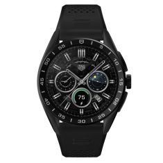 TAG Heuer CONNECTED Calibre E4 45mm Watch | Titanium Case | Black Rubber Strap | SBR8A80.BT6261