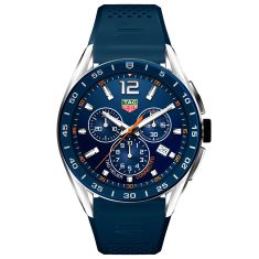 TAG Heuer CONNECTED Calibre E4 Steel Case Blue Rubber Strap Watch 45mm - SBR8A11.BT6260