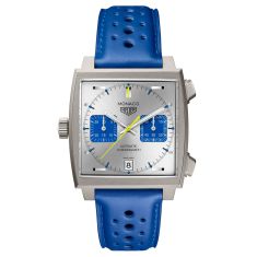 TAG Heuer MONACO Chronograph Calibre 11 Automatic French Racing Blue Limited Edition Watch 39mm - CAW218C.FC6548