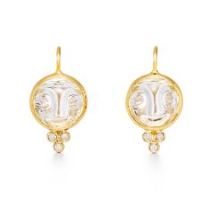 Temple St. Clair 18k Yellow Gold Moonface Earrings