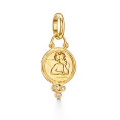 Temple St. Clair 18k Yellow Gold Yellow Gold Diamond Angel Pendant - 10mm