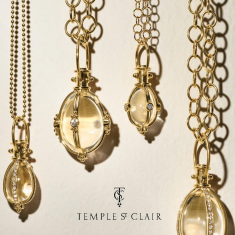 Temple St. Clair 18k Yellow Gold Diamond Classic Amulet - Small
