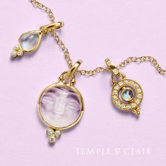 Temple St. Clair 18k Yellow Gold Moonface Pendant - 10mm