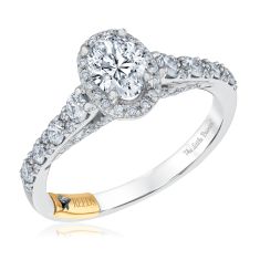 The Little Prince® 1 1/3ctw Oval Diamond Halo White Gold Engagement Ring
