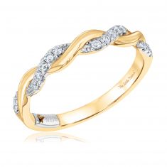 The Little Prince® 1/6ctw Diamond Twist Two-Tone Wedding Band