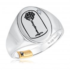 The Little Prince Diamond Accent Rose Sterling Silver Signet Ring