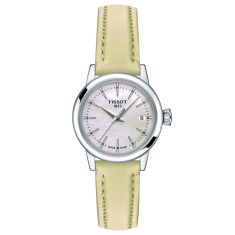 Tissot Classic Dream White Mother of Pearl Dial Beige Leather Strap Watch 28mm - T1292101611100