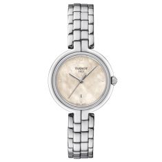 Tissot Flamingo White Mother of Pearl Diamond Dial Stainless Steel Watch 30mm - T0942101111602