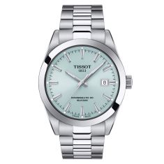 Tissot Gentelman Powermatic 80 Silicium Blue Dial Stainless Steel Bracelet Watch 40mm - T1274071135100