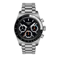 Tissot PR516 Mechanical Chronograph Black Dial and Stainless Steel Bracelet Watch - 41mm - T1494592105100