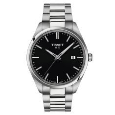 Tissot PR 100 Black Dial Stainless Steel Bracelet Watch 40mm - T1504101105100