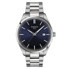Tissot PR 100 Blue Dial Stainless Steel Bracelet Watch 40mm - T1504101104100