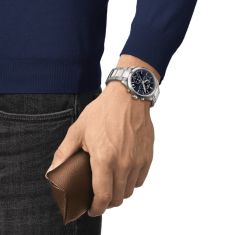 Tissot PR 100 Chronograph Blue Dial Stainless Steel Bracelet Watch 40mm - T1504171104100