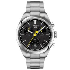 Tissot PR 100 Tour de France Black Dial Stainless Steel Bracelet Watch 40mm - T1504171105100