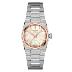 Tissot PRX 25mm Mother-of-Pearl Dial Stainless Steel and Rose Gold PVD Bracelet Watch - T1370102111100